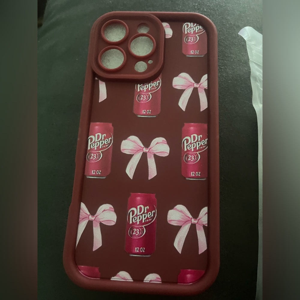 Dr Pepper themed i Phone 16 pro Max Case . New in packaging.